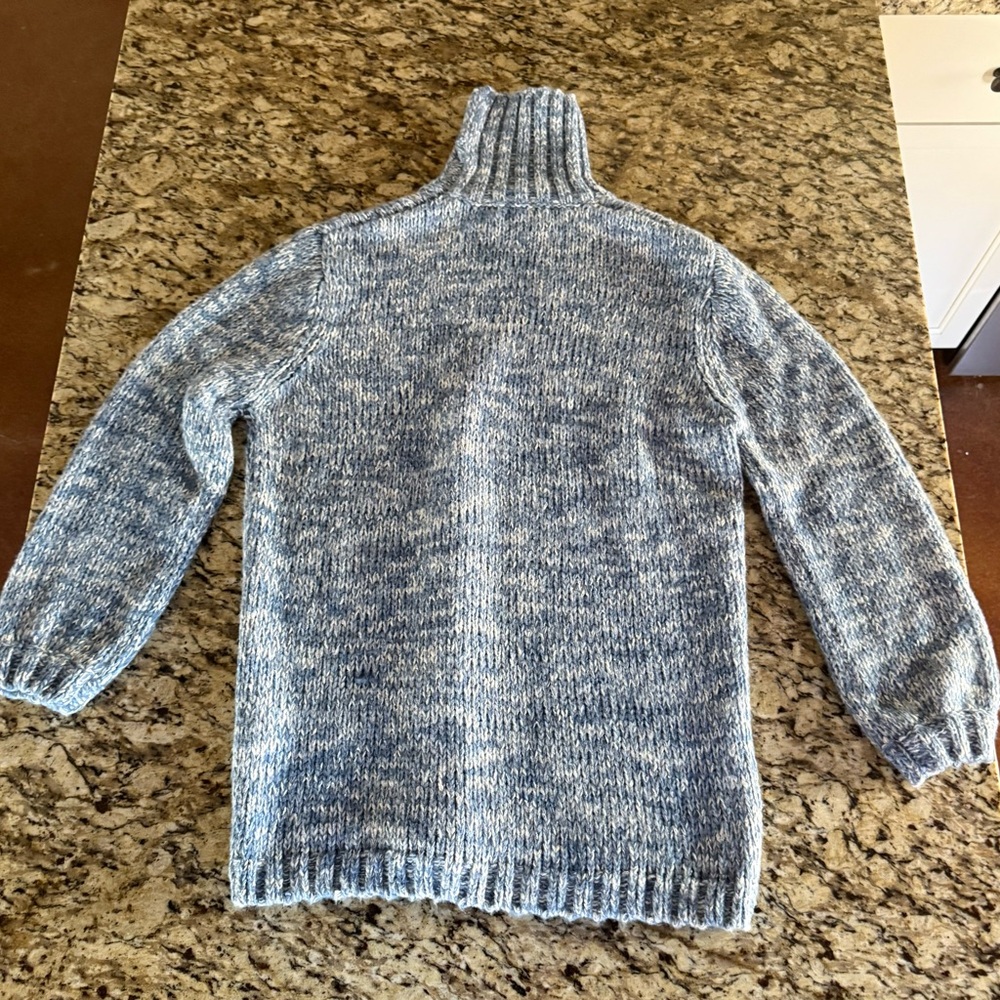 PrettyLittleThing Blue and White Knit Sweater Dress